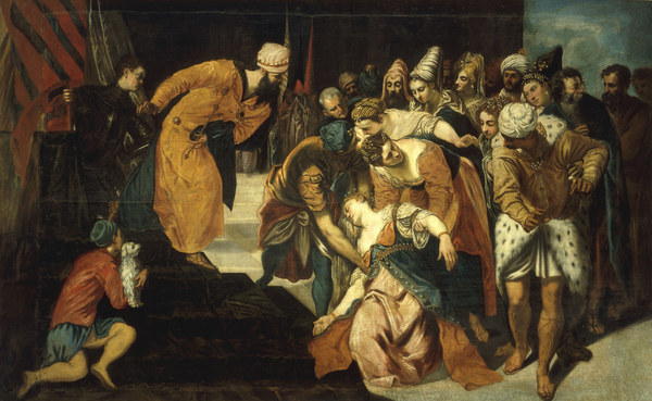 Tintoretto / Esther Faints / Painting from Jacopo Robusti Tintoretto