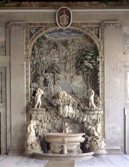 Fountain in the form of a grotto from the 'Sala d'Ercole' (Hall of Hercules) designed from Jacopo Vignola