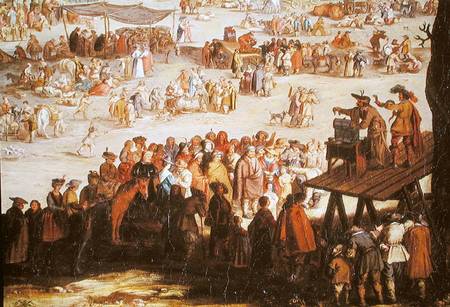 The Fair at Impruneta, detail of the right hand side from Jacques Callot