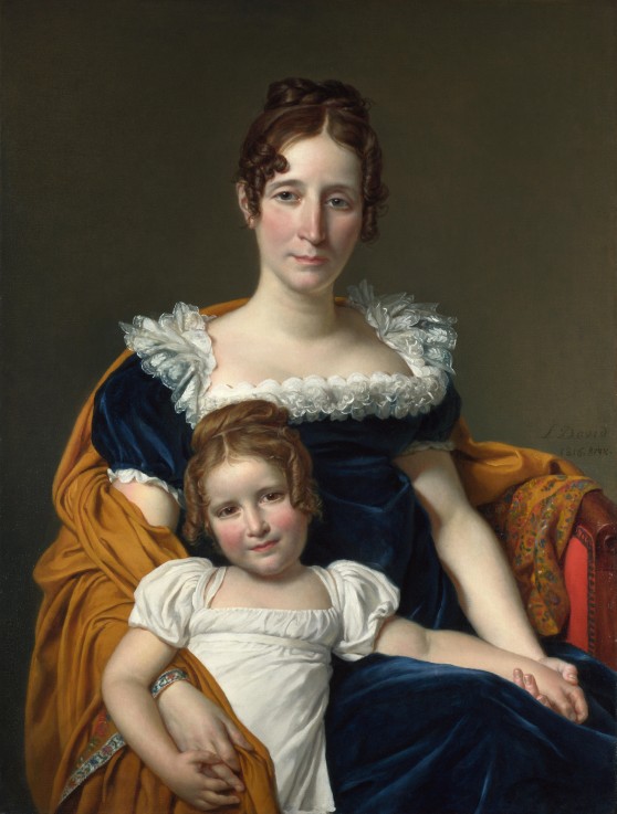 Portrait of the Comtesse Vilain XIIII and her Daughter from Jacques Louis David