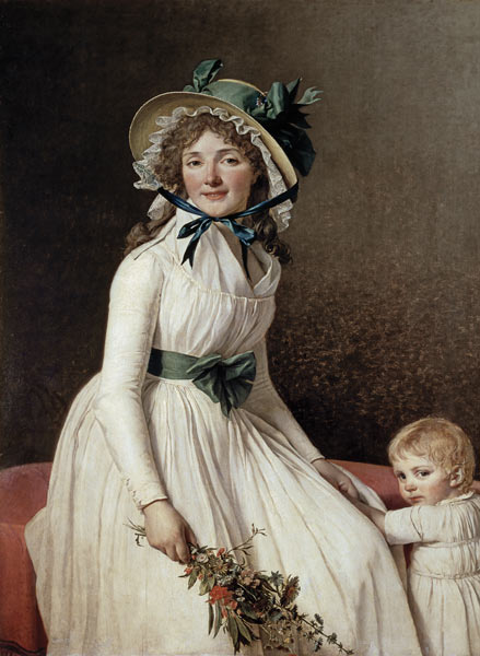 Madame Pierre Seriziat (nee Emilie Pecoul) with her Son from Jacques Louis David
