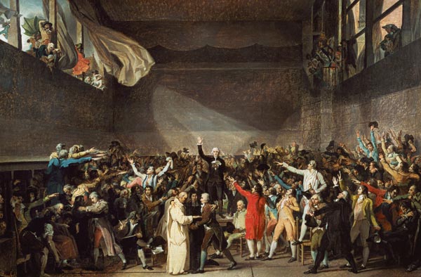 The Tennis Court Oath, 20th June 1789 from Jacques Louis David