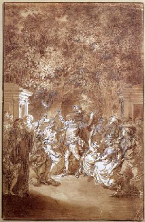 Scene from of ''The Marriage of Figaro'' Pierre-Augustin Caron de Beaumarchais (1732-99) 1785