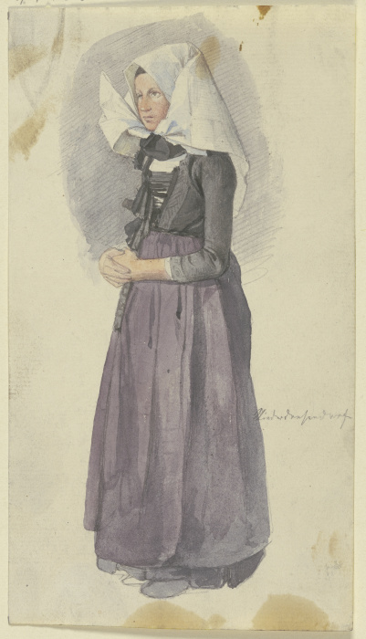 Woman with bonnet from Jakob Becker