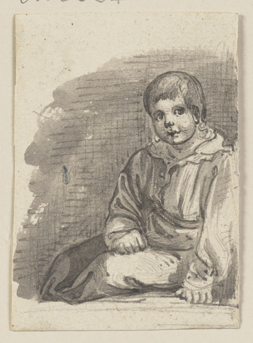 A sitting boy from Jakob Furchtegott Dielmann