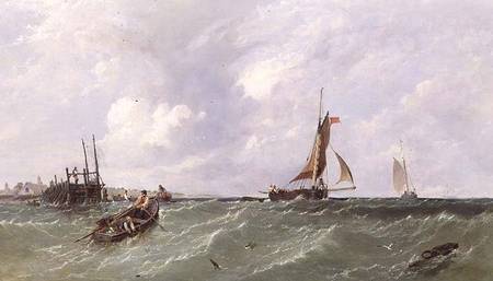 Fishermen laying Lobster Pots from James Edwin Meadows