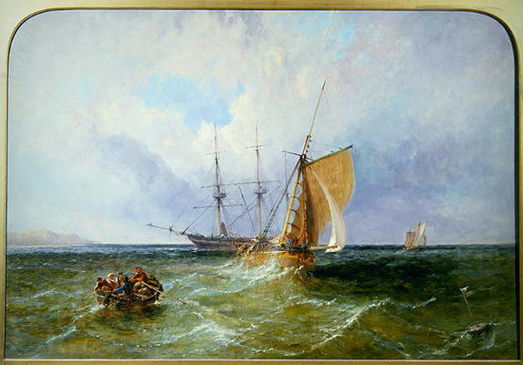 Shipping off the Coast, 1871 (oil on canvas) from James Edwin Meadows