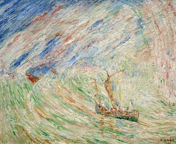 Christ calming the storm, 1891, by James Ensor (1860-1949), Belgium, 19th century from James Ensor