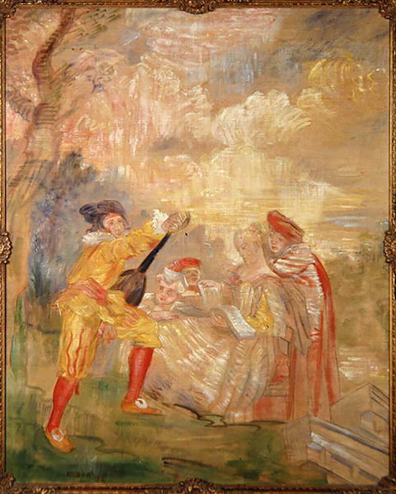 The Music Lesson after Watteau, 1882 from James Ensor