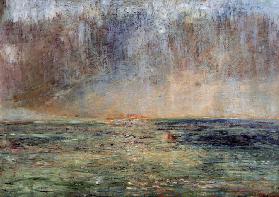 Large seascape (Sunset), 1885, by James Ensor (1860-1949), Belgium, 19th century