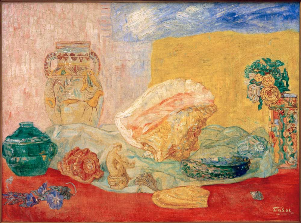 Shells, roses and vases from James Ensor