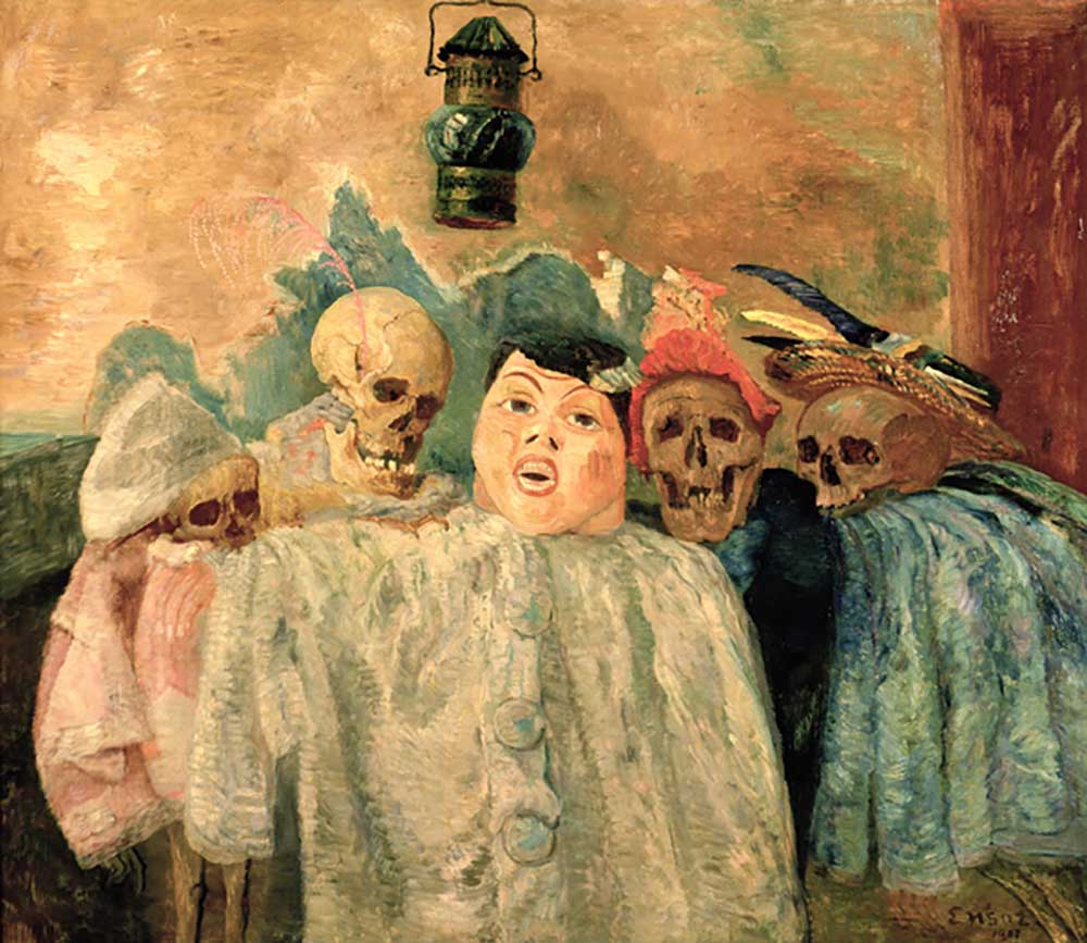 Pierrot and Skeletons, 1907 from James Ensor