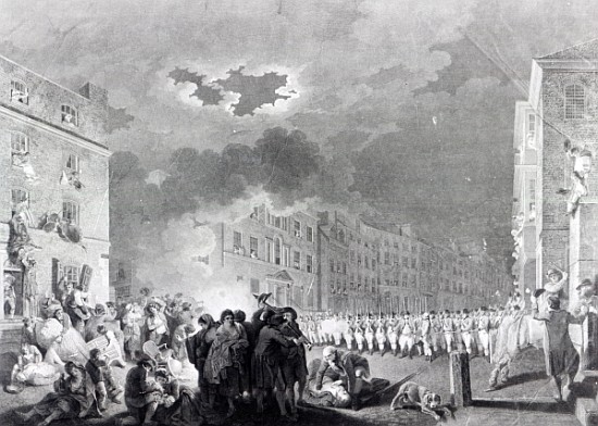 Riot in Broad Street, June 1780 from James Heath