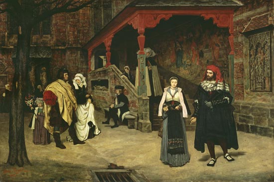 The Meeting of Faust and Marguerite from James Jacques Tissot