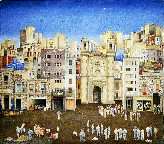 Prospecting for Clients in Manzaneres, c.2001 (oil on canvas)  from  James  Reeve