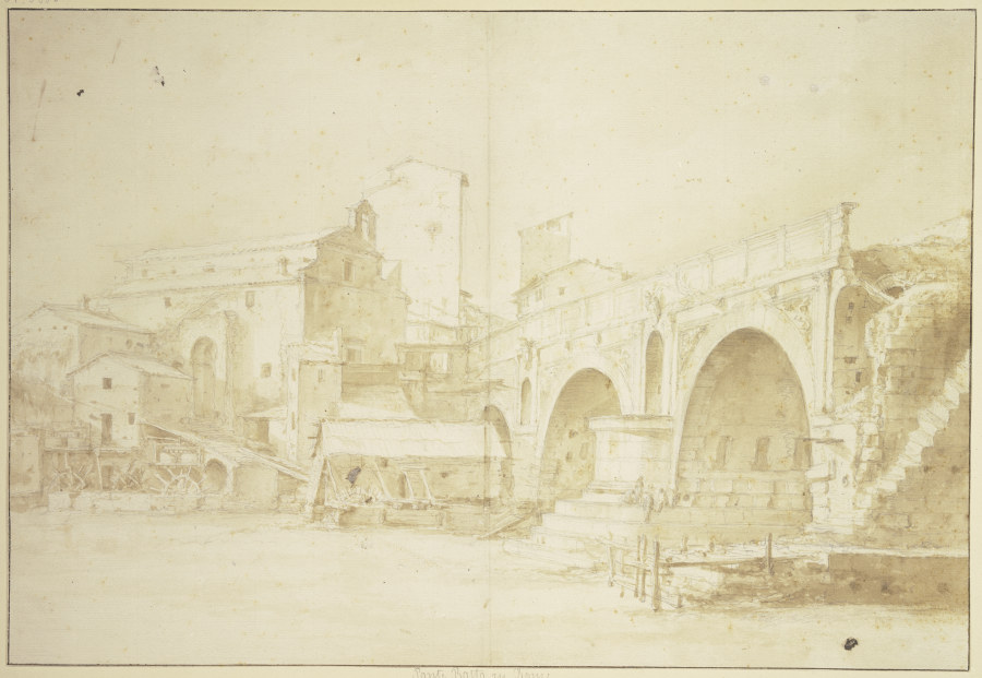 Blick auf den Ponte Rotto, die Reste des antiken Pons Aemilius, in Rom from Jan Both