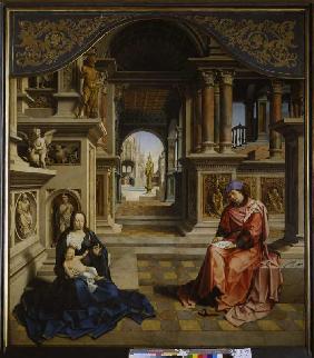 St. Lukas paints the Madonna.