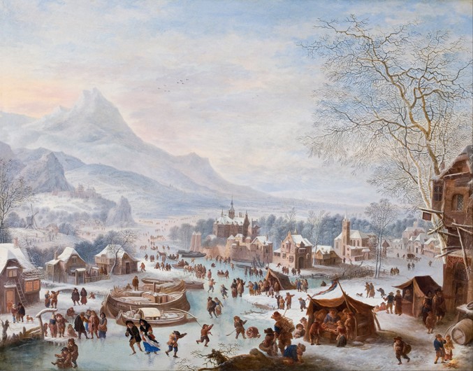Winter Scene with Skaters from Jan Griffier