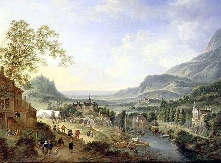 A Village Fete in the Rhine Valley from Jan Griffier d.Ä.