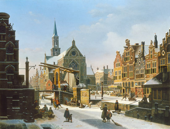 View on a Town in Winter from Jan Hendrik Verheyen