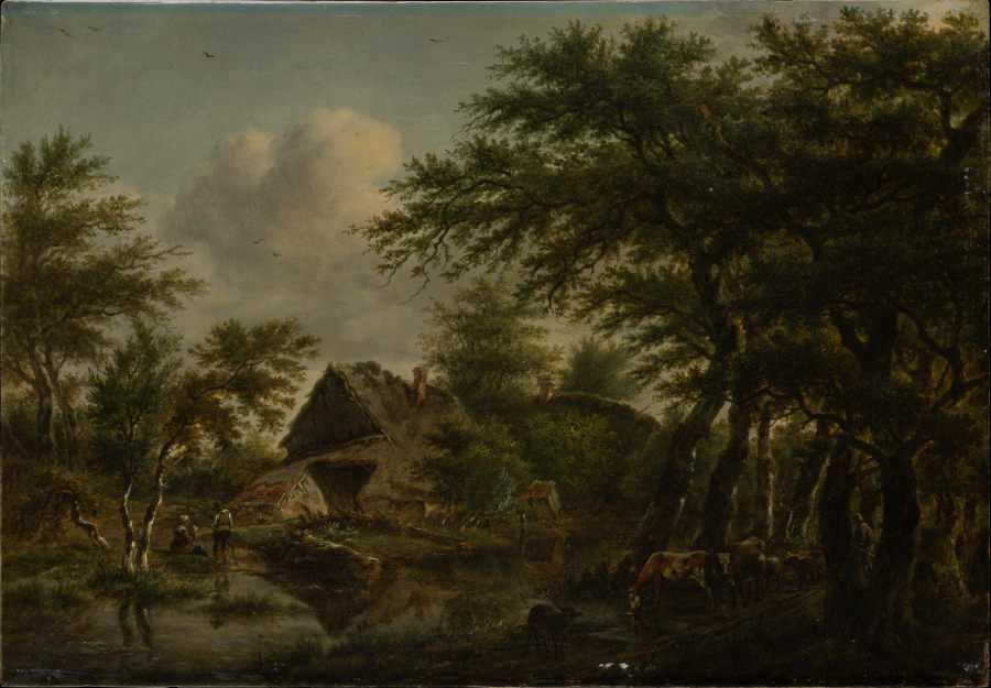 Landscape with Farm Amidst Trees from Jan Hulswit