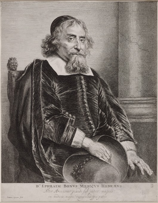 Portrait of Ephraim Bueno from Jan Lievens