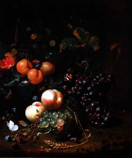 Still Life with Fruit and Flowers from Jan Mortel
