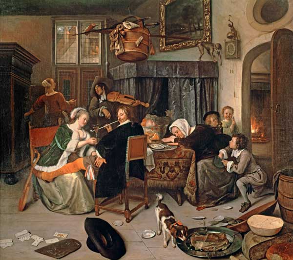 The Dissolute Household from Jan Havickszoon Steen