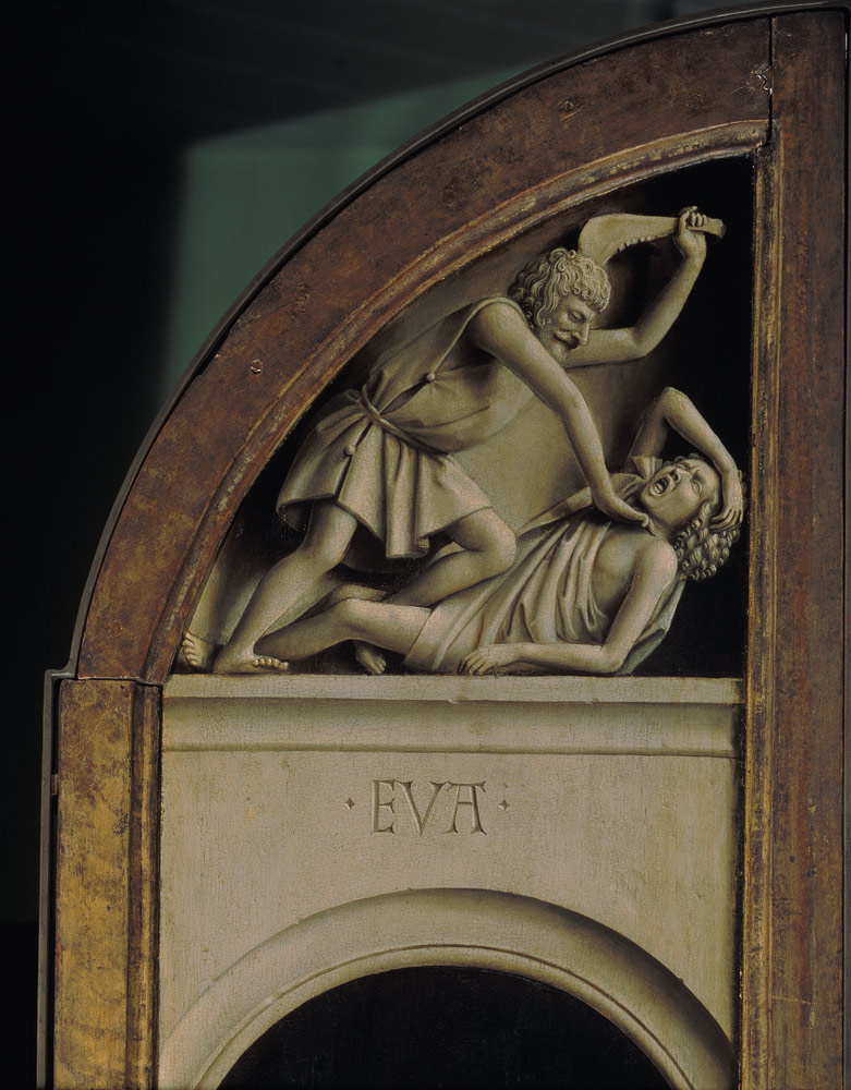Cain kills Abel , Ghent Altarpiece from Jan van Eyck