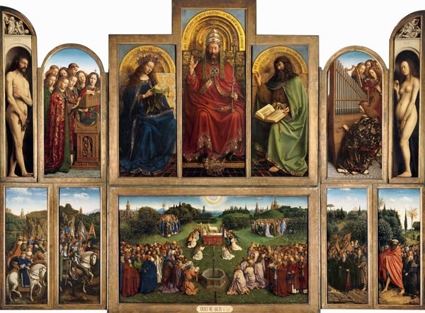 Genter altar, the admiration of the mystical lamb of (total) from Jan van Eyck