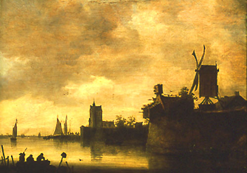 Riverside with windmills from Jan van Goyen
