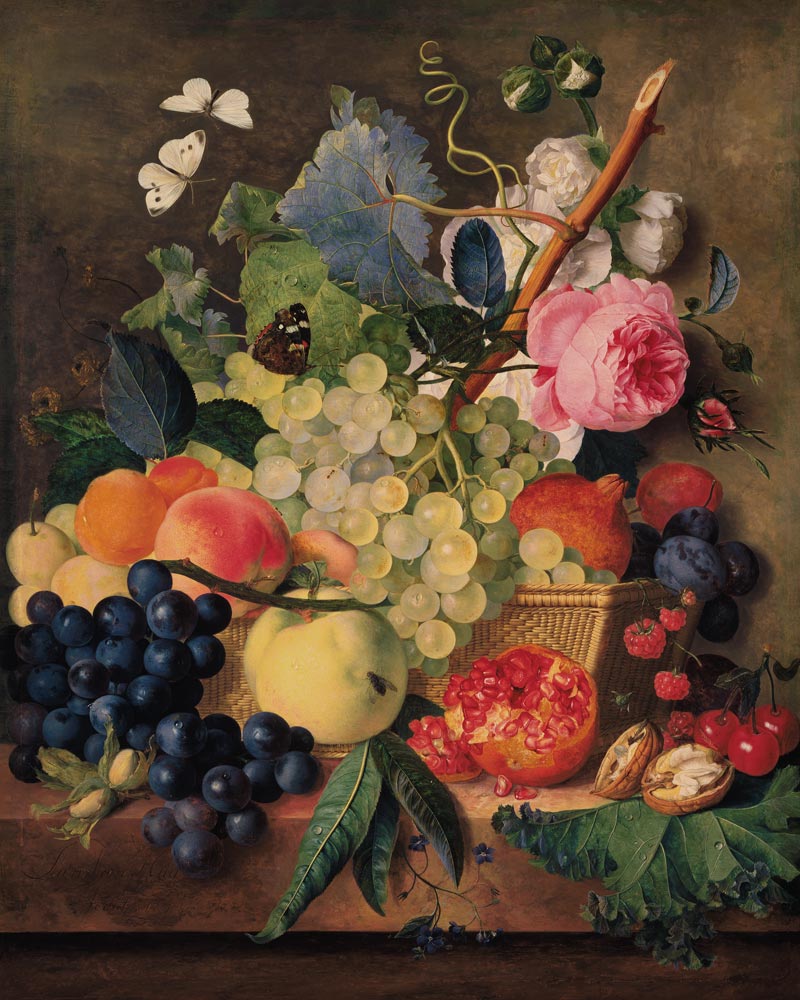 A Basket of Fruit from Jan van Huysum