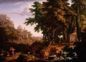 Arcadian Landscape with St. Peter and St. John Healing the Crippled Man