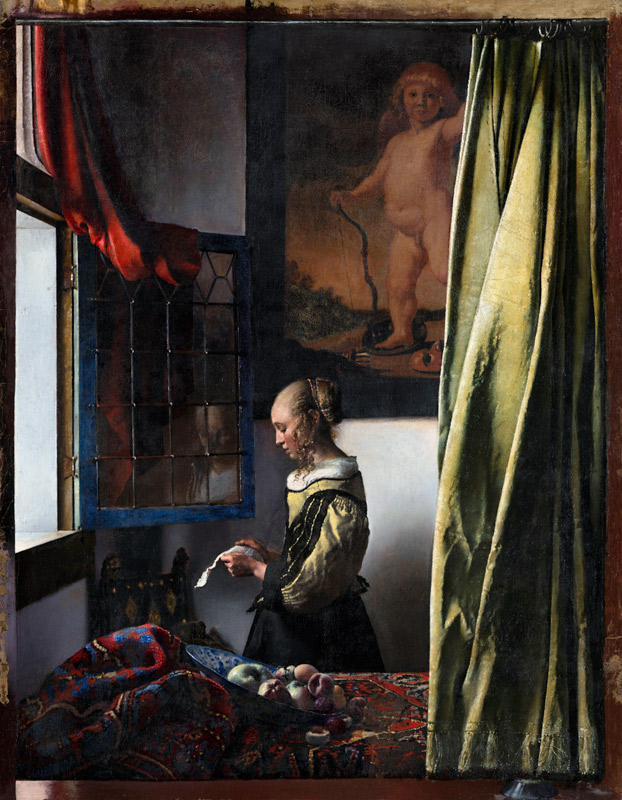  Brieflesendes Mädchen am offenen Fenster (Nach der Restaurierung) from Johannes Vermeer