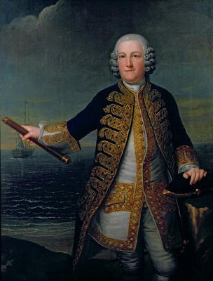 Admiral Lord Anson (oil on canvas) from Jan Wanderlaar