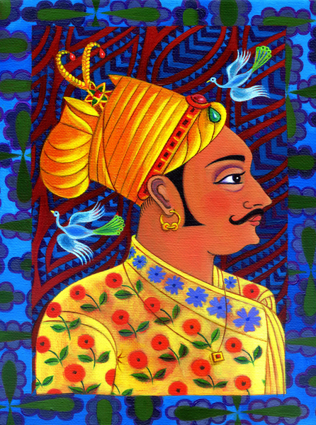 Maharaja with blue birds from Jane Tattersfield