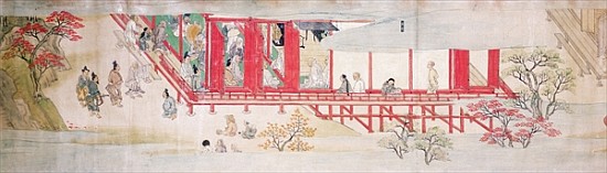 The House of the Shogun (ink on silk) from Japanese School