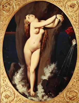 Angelica in Chains, 1859 (oil on canvas) from Jean Auguste Dominique Ingres