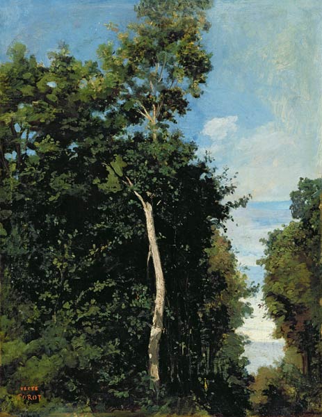 The Wood on the Cote de Grace in Honfleur from Jean-Baptiste-Camille Corot