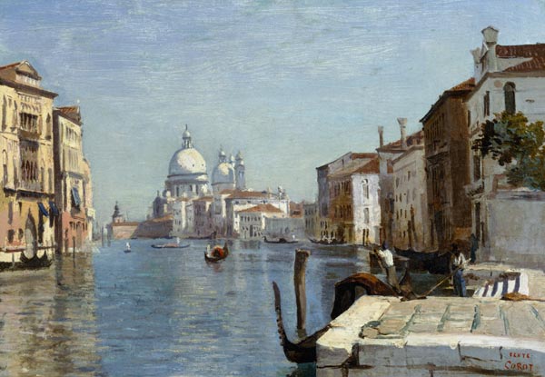 Venice - View of Campo della Carita looking towards the Dome of the Salute from Jean-Baptiste-Camille Corot
