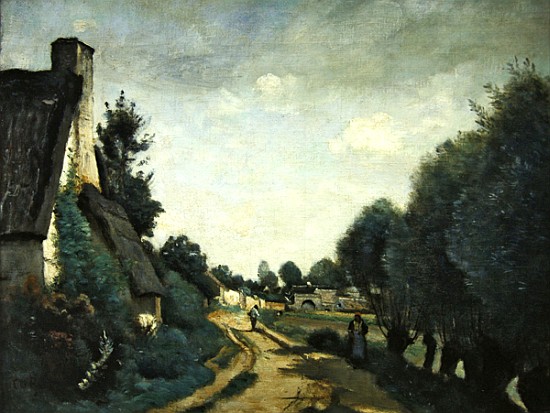 A Road Near Arras, or Cottages, c.1842 from Jean-Baptiste-Camille Corot