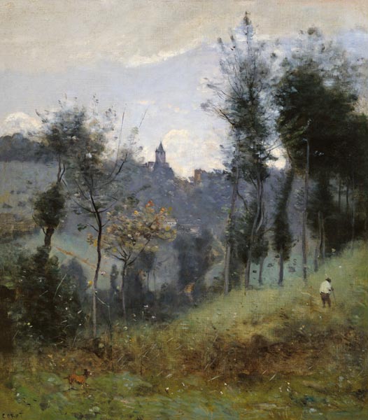 Canteleu near Rouen from Jean-Baptiste-Camille Corot