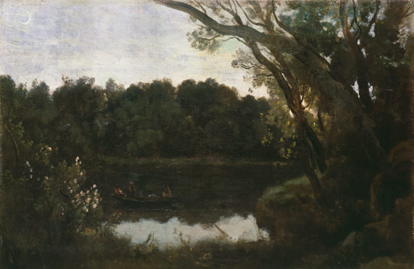 Der Teich von Ville d'Avray am Abend from Jean-Baptiste-Camille Corot