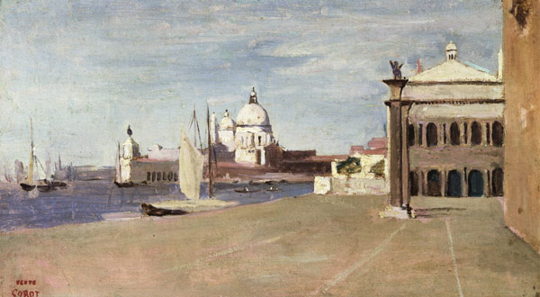 View of the Grand Canal, Venice, from the Riva degli Schiavone from Jean-Baptiste-Camille Corot