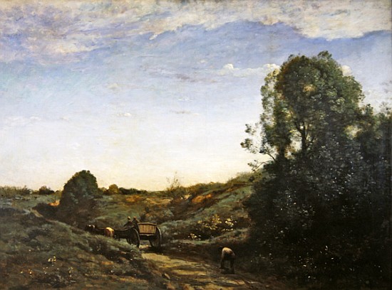 La Charette, memory of Marcoussis from Jean-Baptiste-Camille Corot