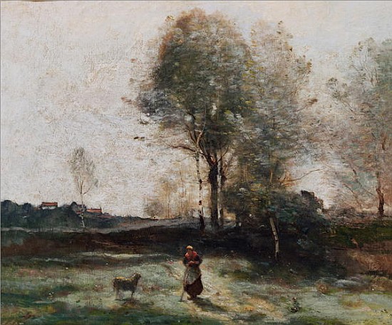 Landscape or, Morning in the Field from Jean-Baptiste-Camille Corot