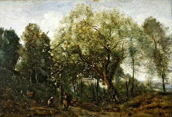 Le Catalpa, memory of Ville-d''Avray from Jean-Baptiste-Camille Corot