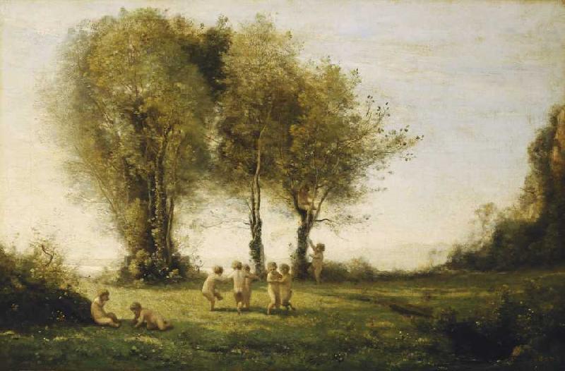 Liebesreigen, Sonnenaufgang from Jean-Baptiste-Camille Corot