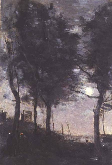 Moonlight by the sea from Jean-Baptiste-Camille Corot