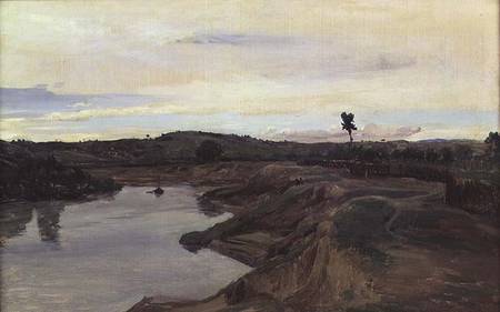 The Promenade du Poussin or, Roman Campagna from Jean-Baptiste-Camille Corot